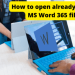 It is very easy to open Saved Documents or Files in MS Word 365. You just follow some easy steps and you will open Word Files.