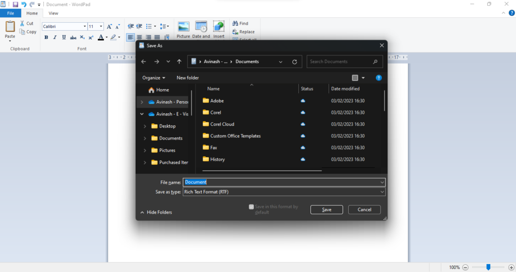 How to Insert Paint Drawing in WordPad Documen