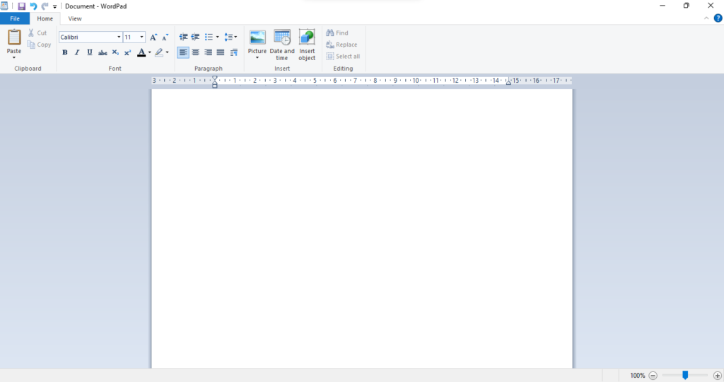 How to Insert Paint Drawing in WordPad Document